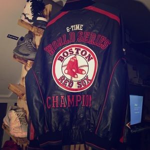 Boston Red Socks bomber leather
